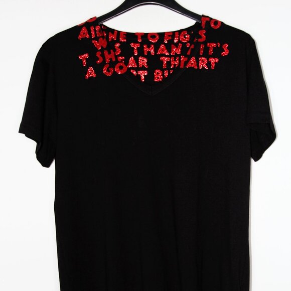 BNWT AW19 MAISON MARGIELA AIDS GLITTER PRINT TSHIRT S - Picture 2 of 14